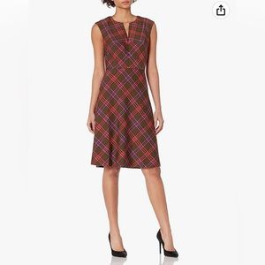 Trina Turk Women's A Line Plaid Dress